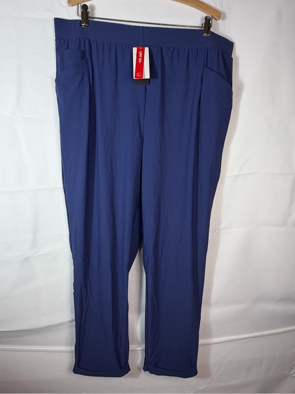 Baleaf Travel Pants NWT 3XL Navy Blue Cuffed Leg Ankle Lightweight UPF 50+